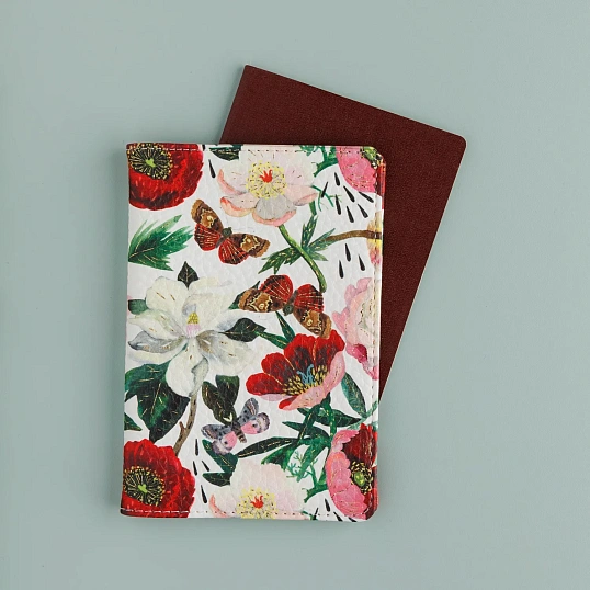 Обложка для паспорта FLORA.Пионы 3-620/02