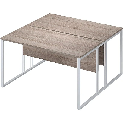 Раб.станц.Комус Мебель К-Loft 241S018 1380х1370х752 2раб.м дуб сон.темн/бел