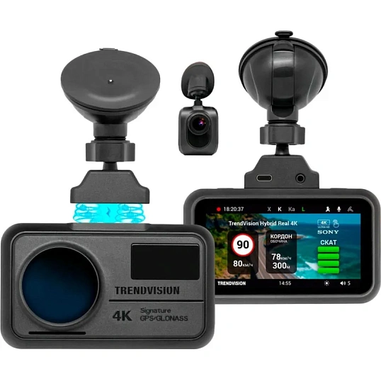 Автомобильный видеорегистратор TrendVision Hybrid Signature REAL 4K 2CH