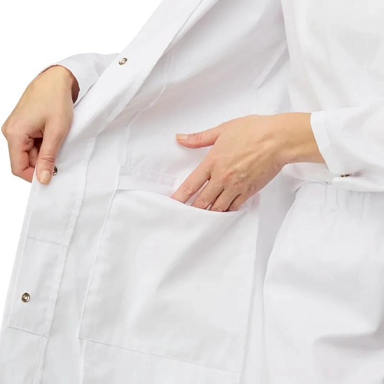 Халат для пищевого производства у17-ХЛ жен.ХАССП белые (52-54)170-176