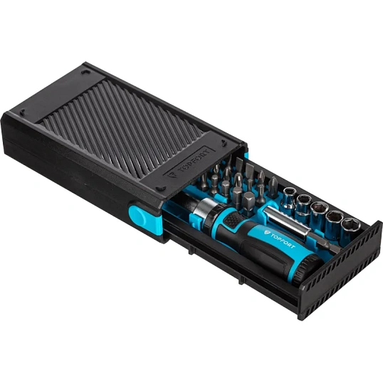 Отвертка с набором бит, 25 предметов TOPFORT (569225)