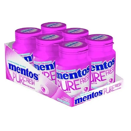 Жевательная резинка Mentos Pure Fresh Тутти-Фрутти, 54г