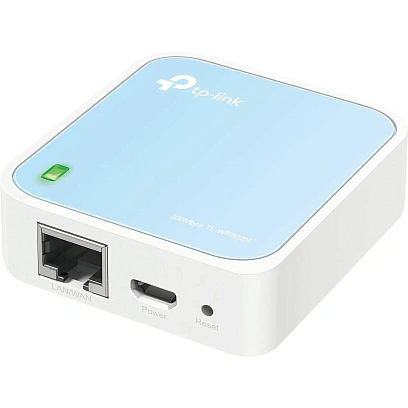 Маршрутизатор TP-Link TL-WR802N N300 Micro USB 2.0 Pocket Trave