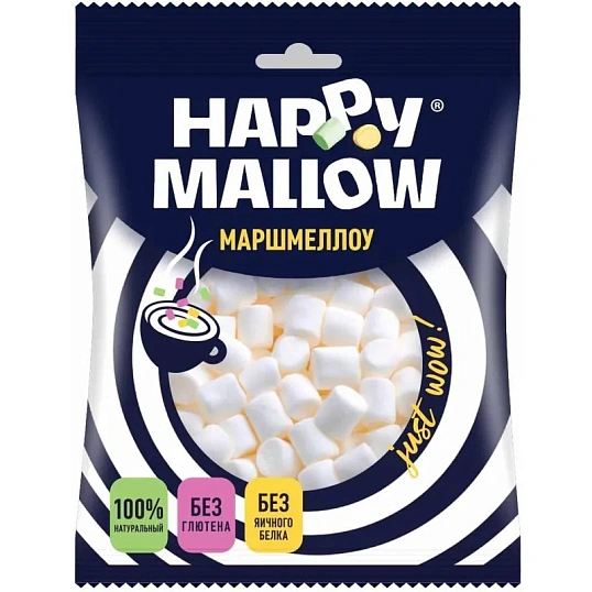Зефир Happy Mallow воздушный для какао, 20г 20шт/уп