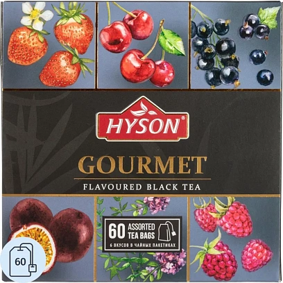 Чай HYSON черн. Gurmet Tea Collection 60 пак x 1.5гр/уп