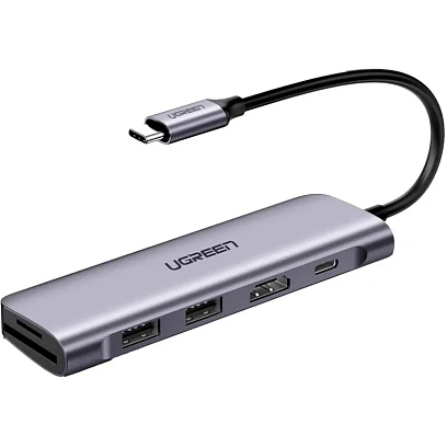 Разветвитель USB UGREEN 6 в 1 , HDMI, 2 x USB 3.0, SD/TF, PD (70411)