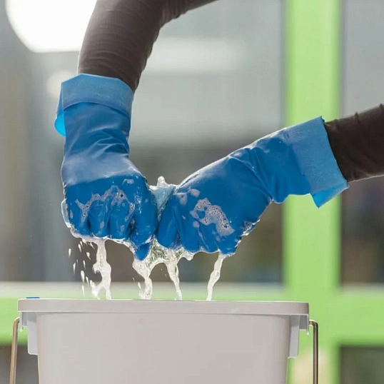 Перчатки резиновые Vileda Profes латекс синий рL 100754/174355,ПС