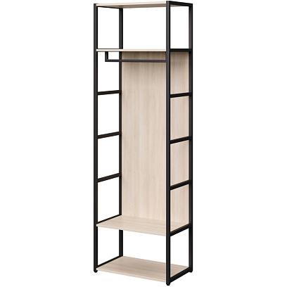 Шкаф гардеробный K-Loft 241H028 670х400х2105 дуб сканд/черный