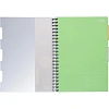 Бизнес-тетрадь 140л,кл,А4,SPIRAL BOOK Салатовый,евросп,обл.пл,раздел.84102