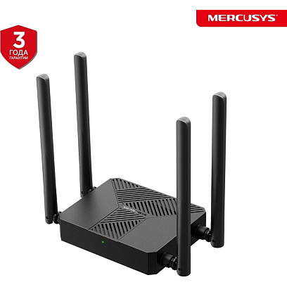Маршрутизатор Mercusys MR62X AX1500 10/100/1000BASE-TX черный