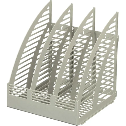 Лоток вертикальный Attache сборный 3 отделения серый