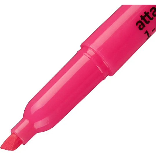 Маркер текстовыделитель розовый 1-3,9мм Attache