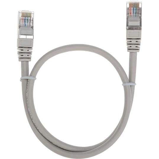 Патч-корд REXANT (02-0110-05) F/UTP, CAT 5e, 26AWG, LSZH, серый, 0,5м