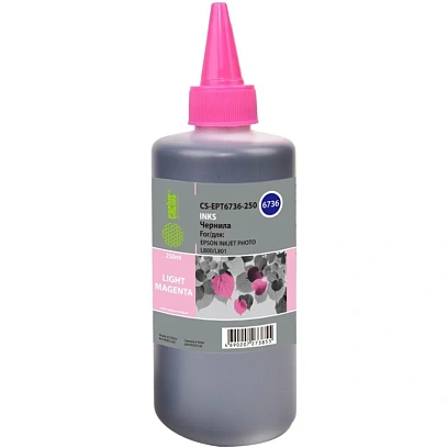 Чернила Cactus CS-EPT6736-250 T6736 св.-пур. 250мл для Epson L800/L1800