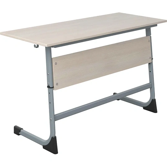 Парта MET_Стол ученический Комус Мебель Школа 2.0,2-м.5-7р.г.шамони св/сер
