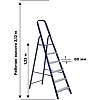 Стремянка Алюмет стальная окрашенная с алюминиевыми ступенями  6 ст. М8406
