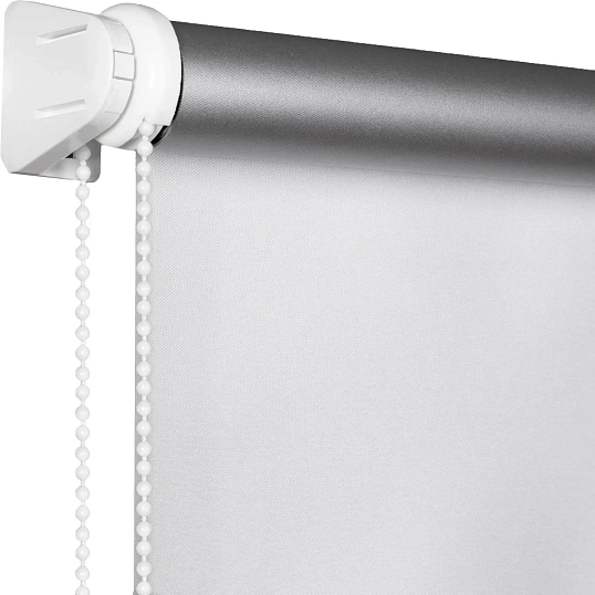 Рулонная штора Комус Мебель blackout silver 537837 V1, 80х160, белый