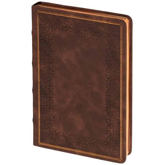 Ежедневник недатированный А5+ КОРОЛЕВСКИЙ коричнев,бронзовый обрез 3-824/04