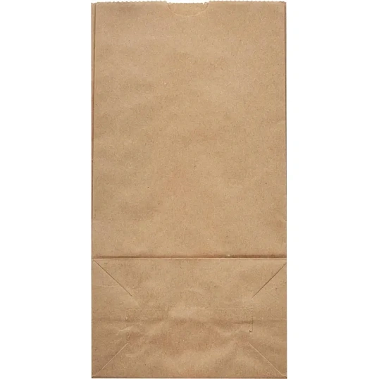 Пакет бумажный 127х80х248 мм,50гр/м2,  крафт коричневый 1000шт/уп