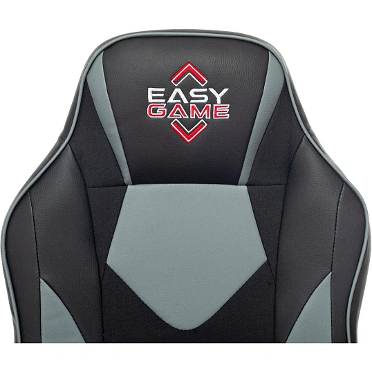 Кресло VB_Echair Easy Game-905 TPU кожзам черный/серый пластик