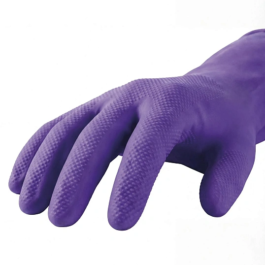 Перчатки резиновые PACLAN нитрил двусторонние фиолетов. р.M 2пары/уп, ПС