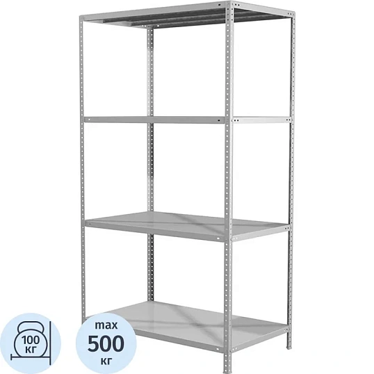 Стеллаж металлический MS Standart 185/100x40/4 полки