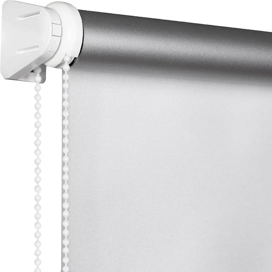 Рулонная штора Комус Мебель blackout silver 537837 V1, 50х160, белый