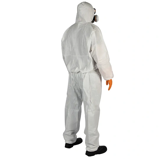 Комбинезон одноразовый (60г/м2)с кап.JetaSafety JPC50 Element Lite бел рXL