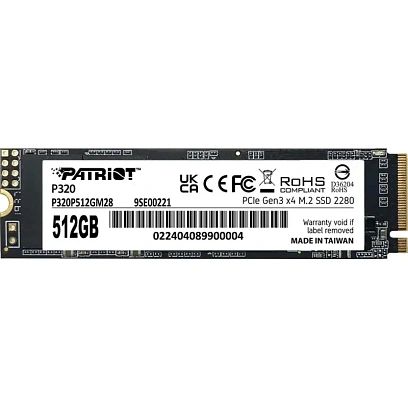 SSD накопитель Patriot P320 512GB M.2 2280 PCIe 3.0 x4(P320P512GM28)