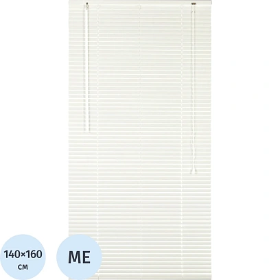 Жалюзи Комус Мебель алюминиевые 140x160см, белые