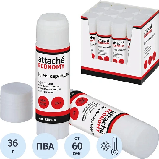 Клей-карандаш 36г Attache Economy