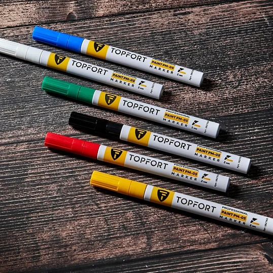 Маркер лаковый TOPFORT Paint 2 мм черный