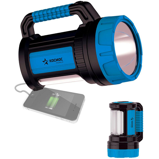 Фонарь ручной светодиодный аккум KOSMOS PREMIUM 9107WUSB 7WLED 220V/12VUSB