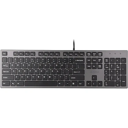 Клавиатура A4 KV-300H серый/черный USB slim