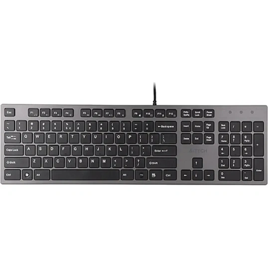 Клавиатура A4 KV-300H серый/черный USB slim