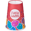 Стакан одноразовый бум односл. 350 мл d-90мм Happy People МИКС  50шт/уп