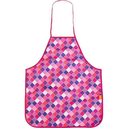 Фартук для труда  Клетка розовая  нарукавники,535x445 мм,ФН 41-20