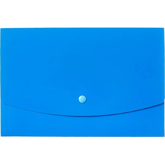 Папка-конверт на кнопке Attache  А5 на кнопке, синяя