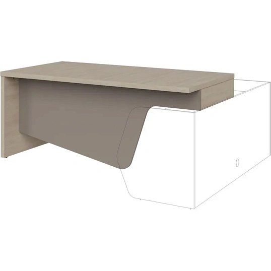 Стол IN FREGAT рук-ля прист. 129В002 оп. тумба лев дуб сканд/базальт