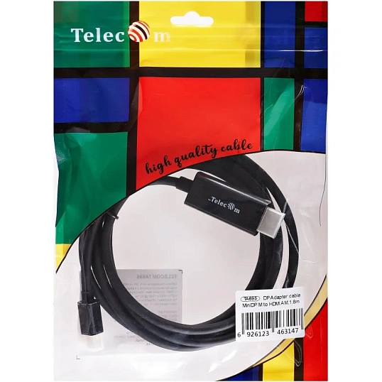 Кабель Mini DisplayPort M to HDMI M переходник 1.8m Telecom (TA695)