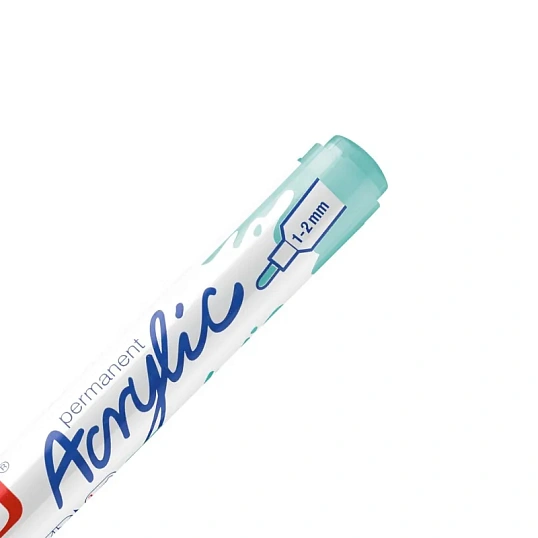 Маркер акриловый Edding 5300/934.кругл.нак. 1-2 мм. Цвет Бирюзовый