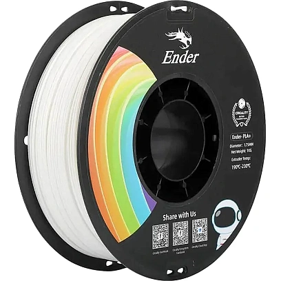 Катушка EN-PLA+ пластика Creality 1.75 мм 1кг., белый (3301010305)