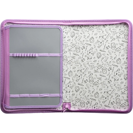 Папка для тетрадей  Комус Три Богатыря Любава,А4с рез,ткн,340х235х30,ПТ-Р4