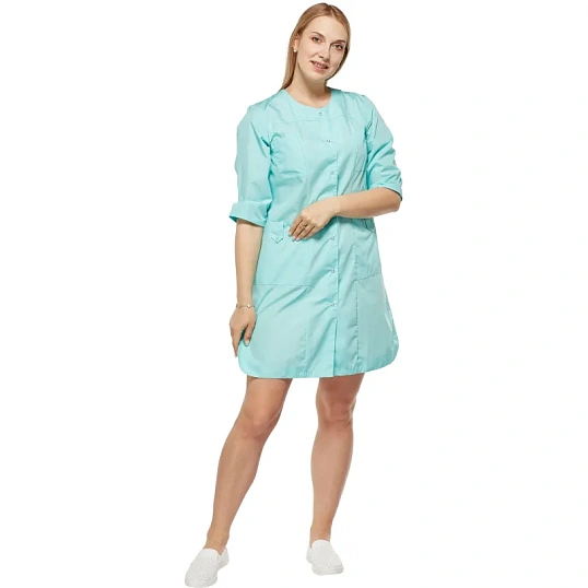 Халат для медицинского персонала жен. М20 ХЛ морская волна(р44-46) 158-164