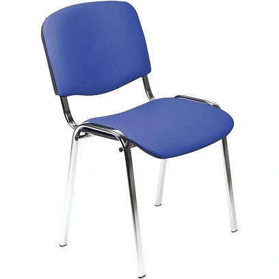 Стул FA_EChair Rio (ИЗО) хром, к/з синий DO730