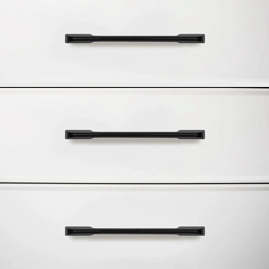 Ручка УЗК_скоба меб.StahlBuro A300-128 (16662) BL матовый черный 2шт/уп