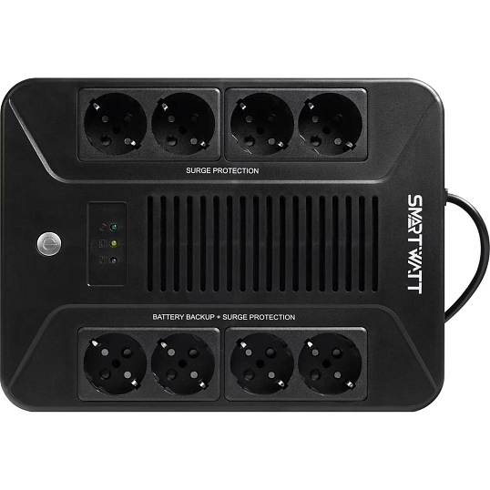 ИБП SMARTWATT UPS SAFE PRO 600, 600ВА/360Вт, LED, 8xEURO
