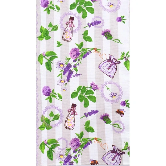 Полотенце кух. вафельное 35x60 160гр/м2, Лавандовое поле ассорти, 10 шт