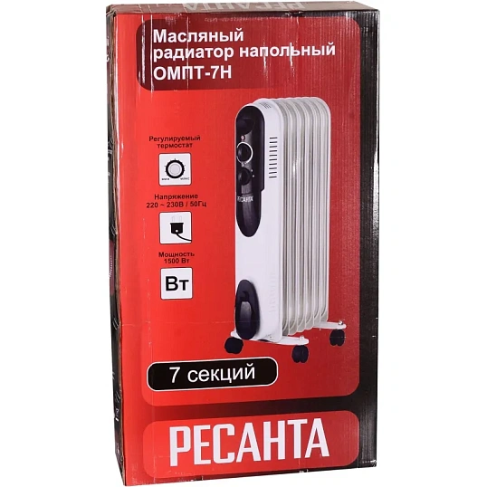 Радиатор масляный ОМПТ- 7Н (1,5 кВт) Ресанта