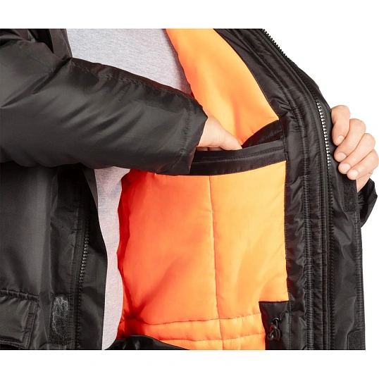 Куртка зимняя муж Аляска з66-КУ удлиненная черн (р.60-62)170-176